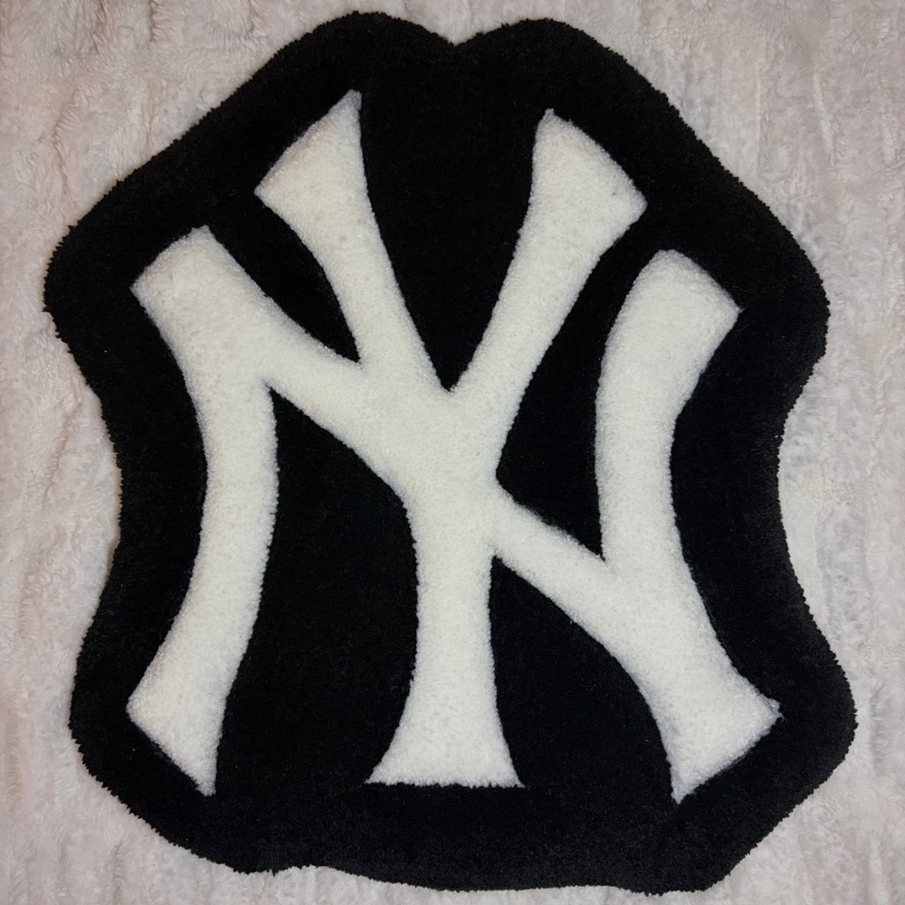 Black and White NY Logo Rug